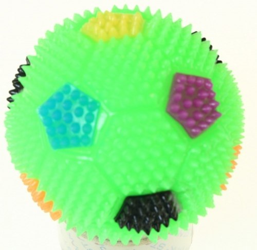 GLOWING RUBBER BALL WITH SPIKES 7CM HIPO F924 HIPO